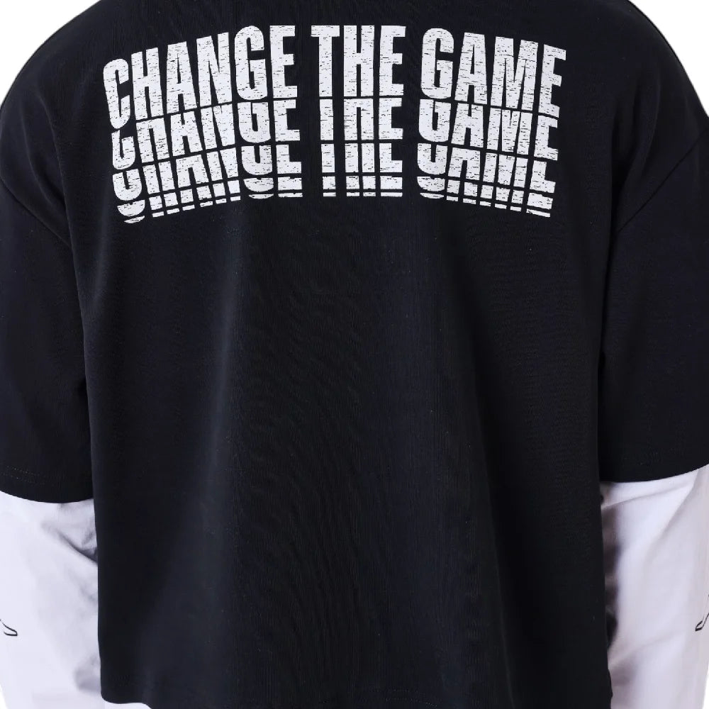 PXP - PROJECT X PARIS Long Sleeve Change The Game T-Shirt Black 2622319-BKW
