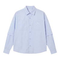 PXP - PROJECT X PARIS Classy Double Sleeve Shirt Light Blue 2633311-MY