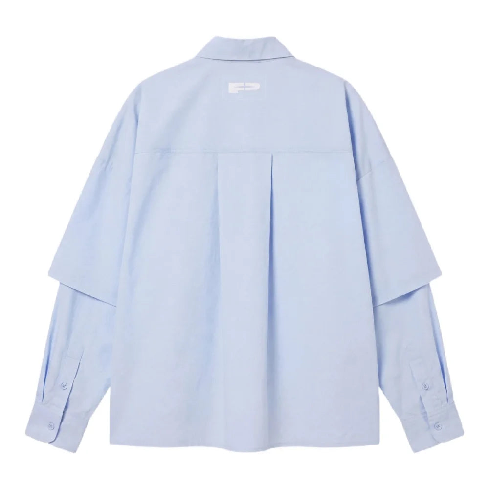 PXP - PROJECT X PARIS Classy Double Sleeve Shirt Light Blue 2633311-MY