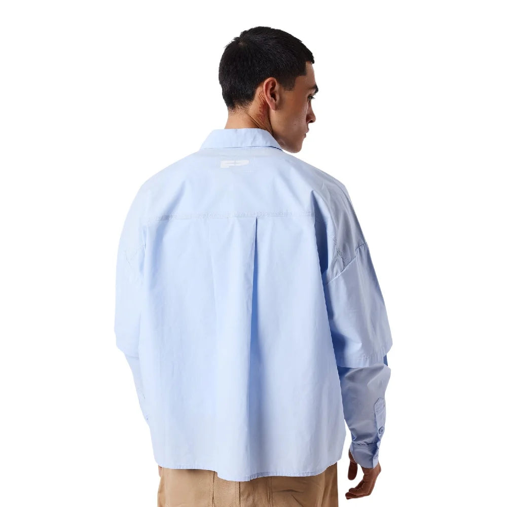PXP - PROJECT X PARIS Classy Double Sleeve Shirt Light Blue 2633311-MY