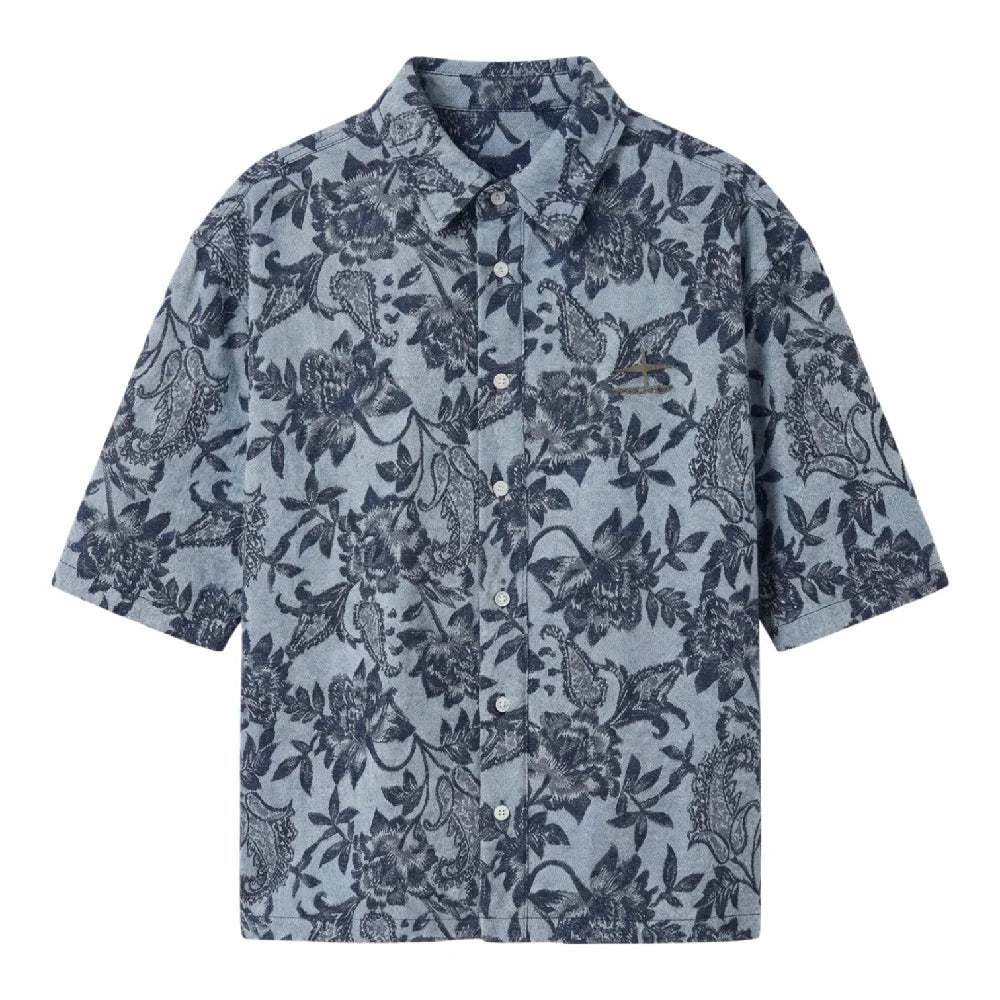 PXP - PROJECT X PARIS Green Rush Short Sleeve Shirt Blue 2693108-BL