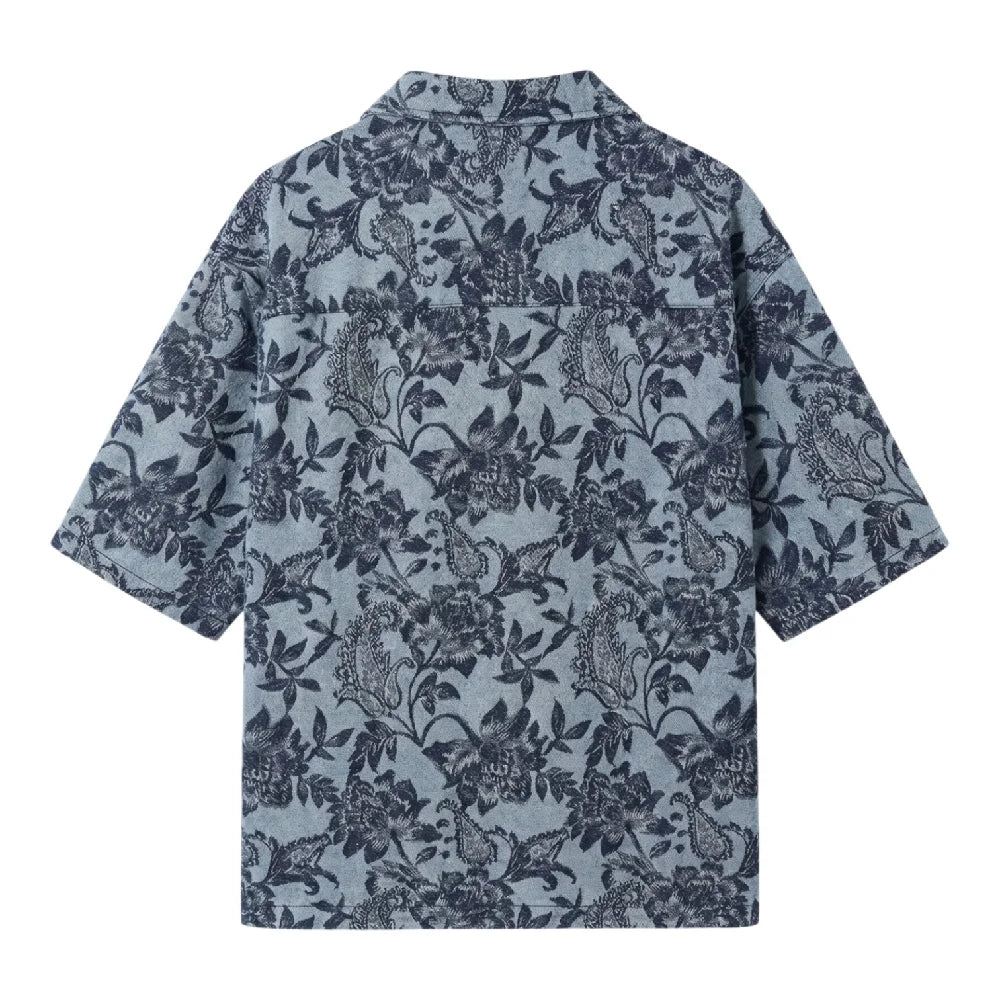 PXP - PROJECT X PARIS Green Rush Short Sleeve Shirt Blue 2693108-BL