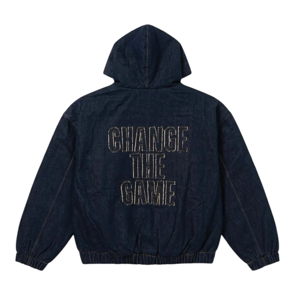 PXP - PROJECT X PARIS Denim Hooded Jacket Blue 2693127-BL