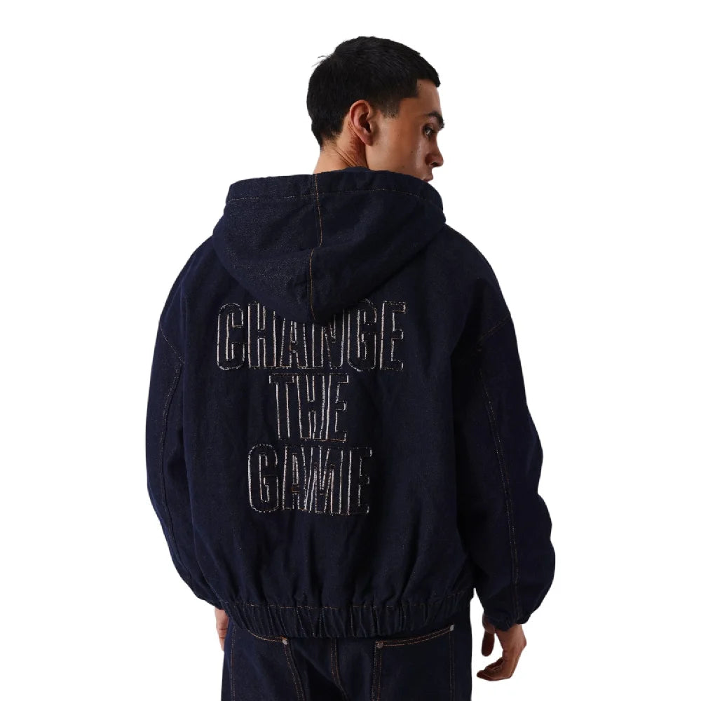 PXP - PROJECT X PARIS Denim Hooded Jacket Blue 2693127-BL