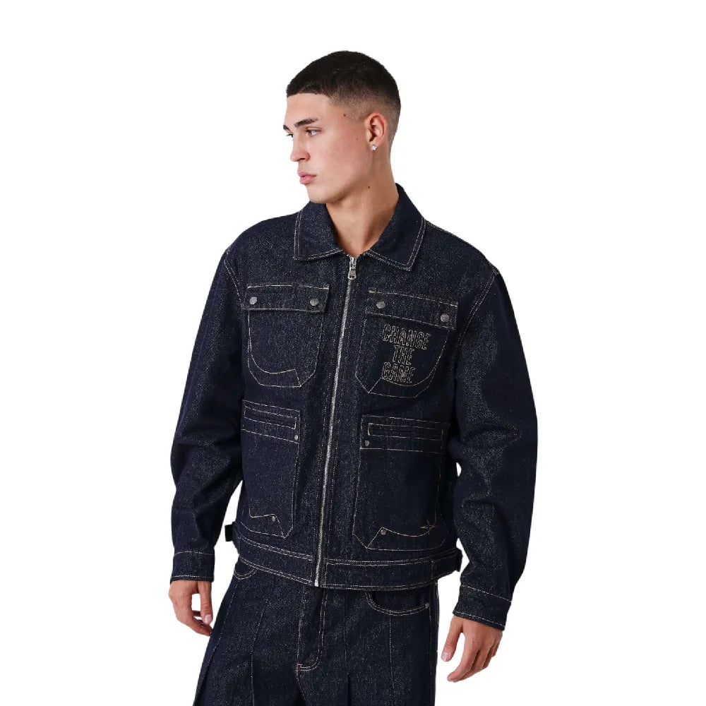 PXP - PROJECT X PARIS Classy Danim Jacket Blue 2693129-JB