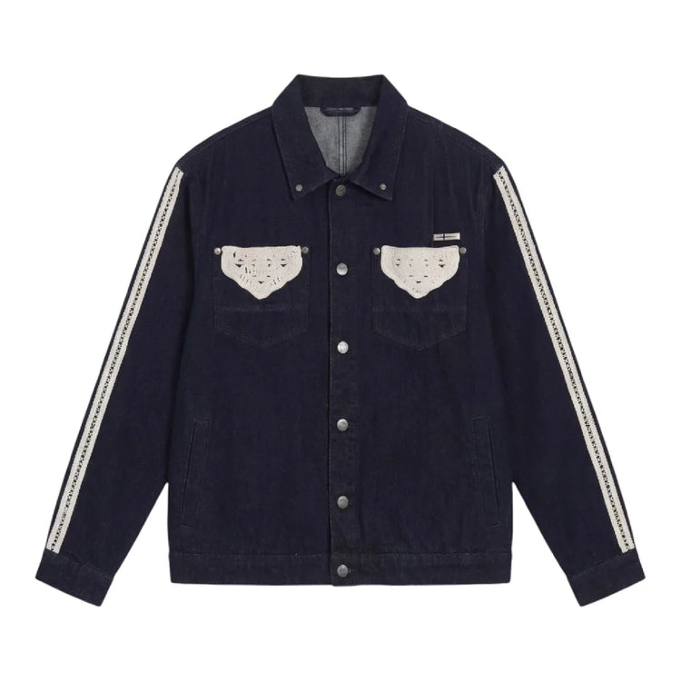 PXP - PROJECT X PARIS Two-Tone Denim Jacket With Crochet Details 2693134-JB
