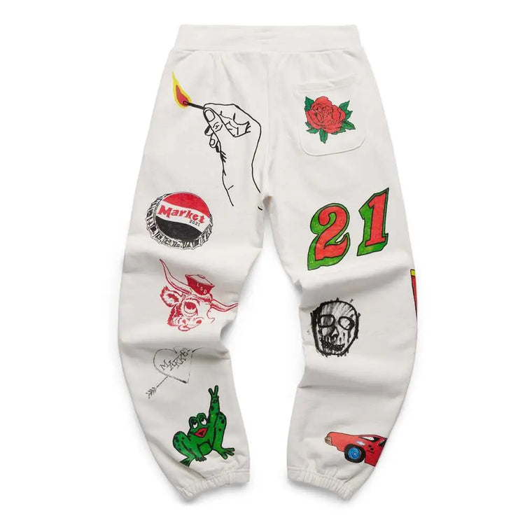 CHINATOWN MARKET VARSITY HAND-DRAWN SWEATPANTS 395000541