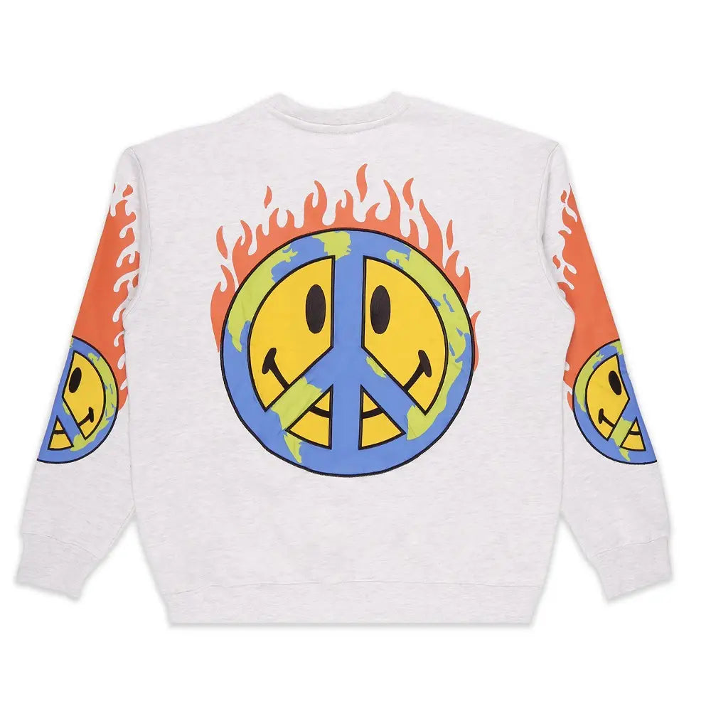 CHINATOWN MARKET SMILEY EARTH ON FIRE CREWNECK 396000839