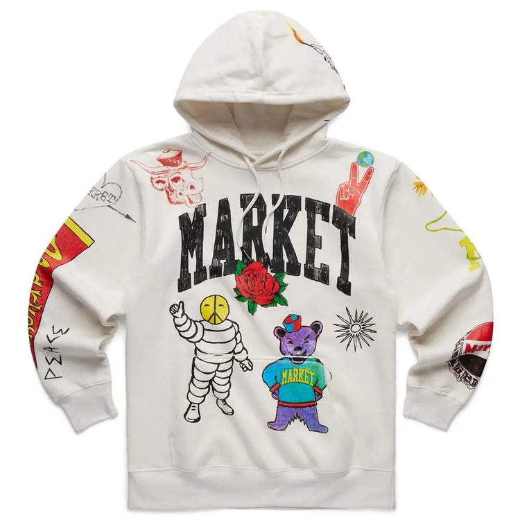 CHINATOWN MARKET VARSITY HAND-DRAWN HOODIE 397000255
