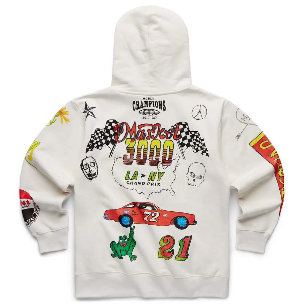 CHINATOWN MARKET VARSITY HAND-DRAWN HOODIE 397000255