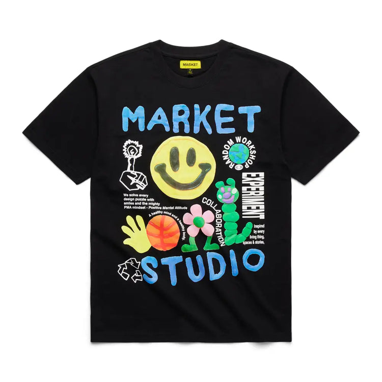 CHINATOWN MARKET SMILEY COLLAGE TEE 399001140-BLK