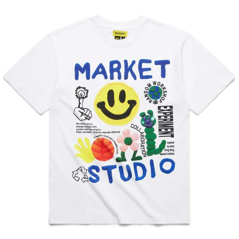 CHINATOWN MARKET SMILEY COLLAGE TEE 399001140-WHT