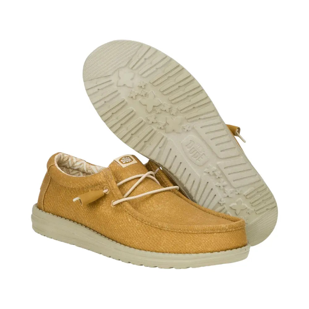 HEY DUDE Wally Stretch Canvas Cumin Brown 40700-2HV