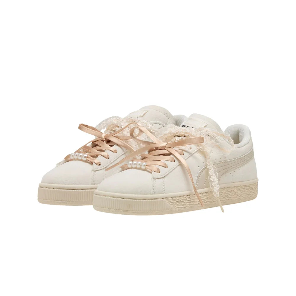 PUMA Suede Bloom Frosted Ivory Sneakers 408330-01
