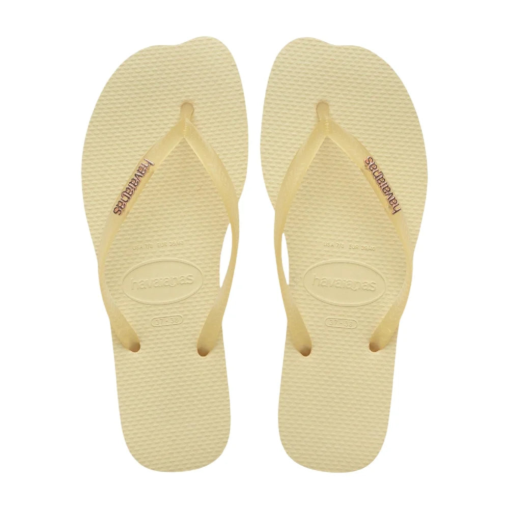 HAVAIANAS Slim Split Flip Flops Beige 4150398-9256