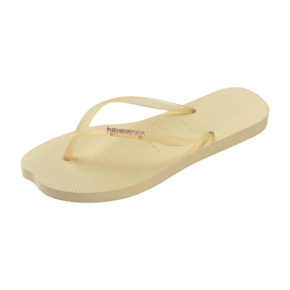 HAVAIANAS Slim Split Flip Flops Beige 4150398-9256