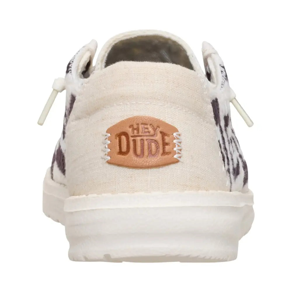 HEY DUDE Wendy Cottage Crochet White Black 43109-0C4