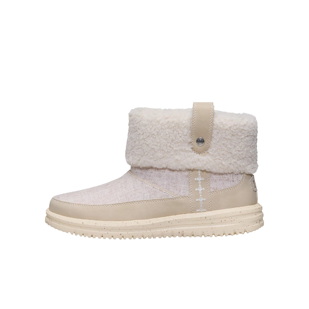 HEY DUDE Camden Cuff Wool Boot Cozy White 44273-265