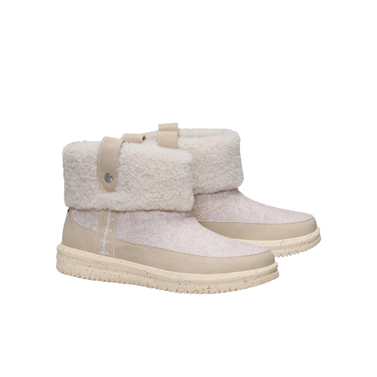 HEY DUDE Camden Cuff Wool Boot Cozy White 44273-265