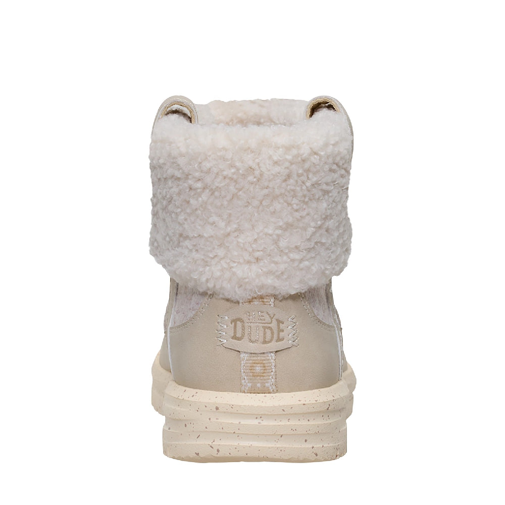 HEY DUDE Camden Cuff Wool Boot Cozy White 44273-265