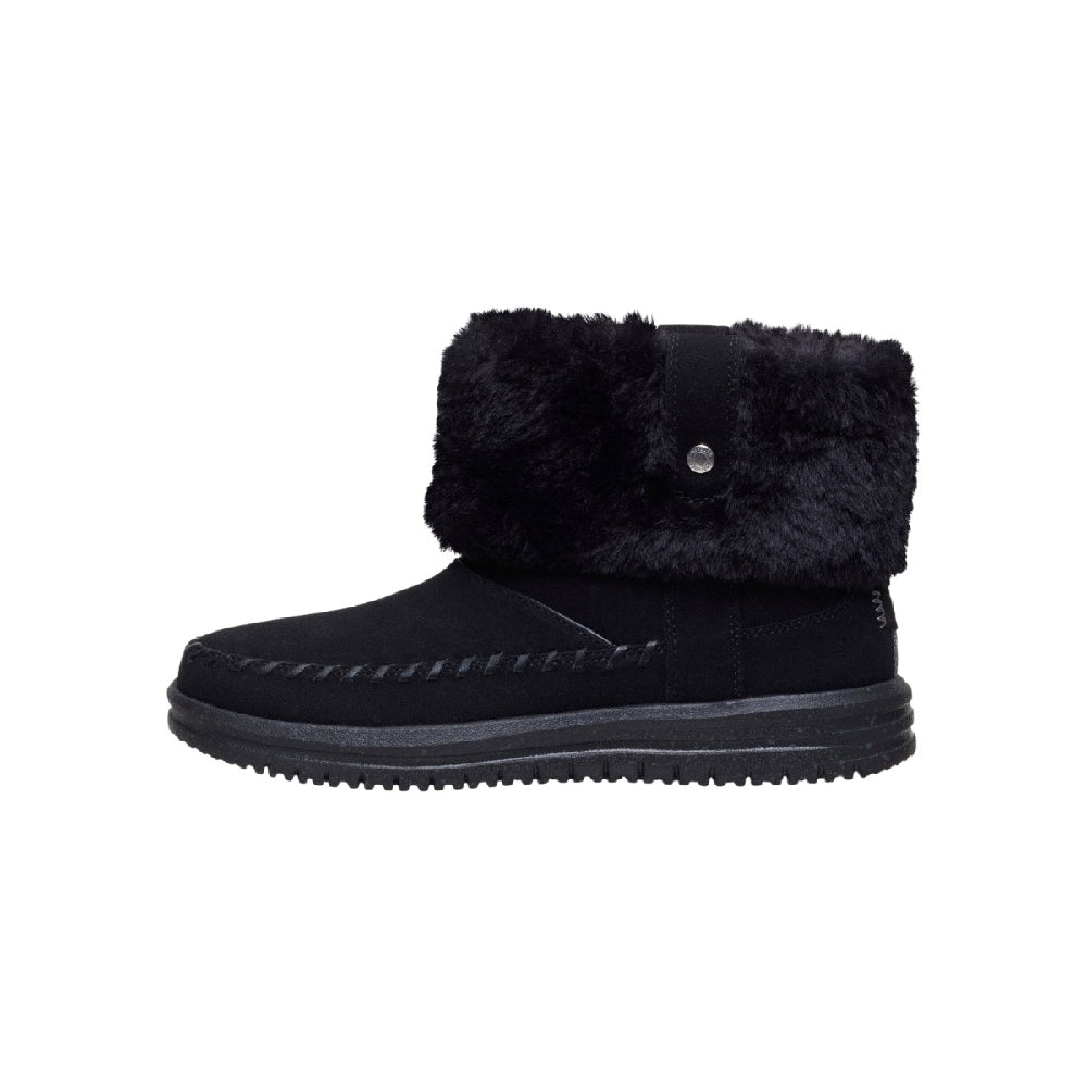 HEY DUDE Camden Cuff Classic Cozy Boots Black 44283-060