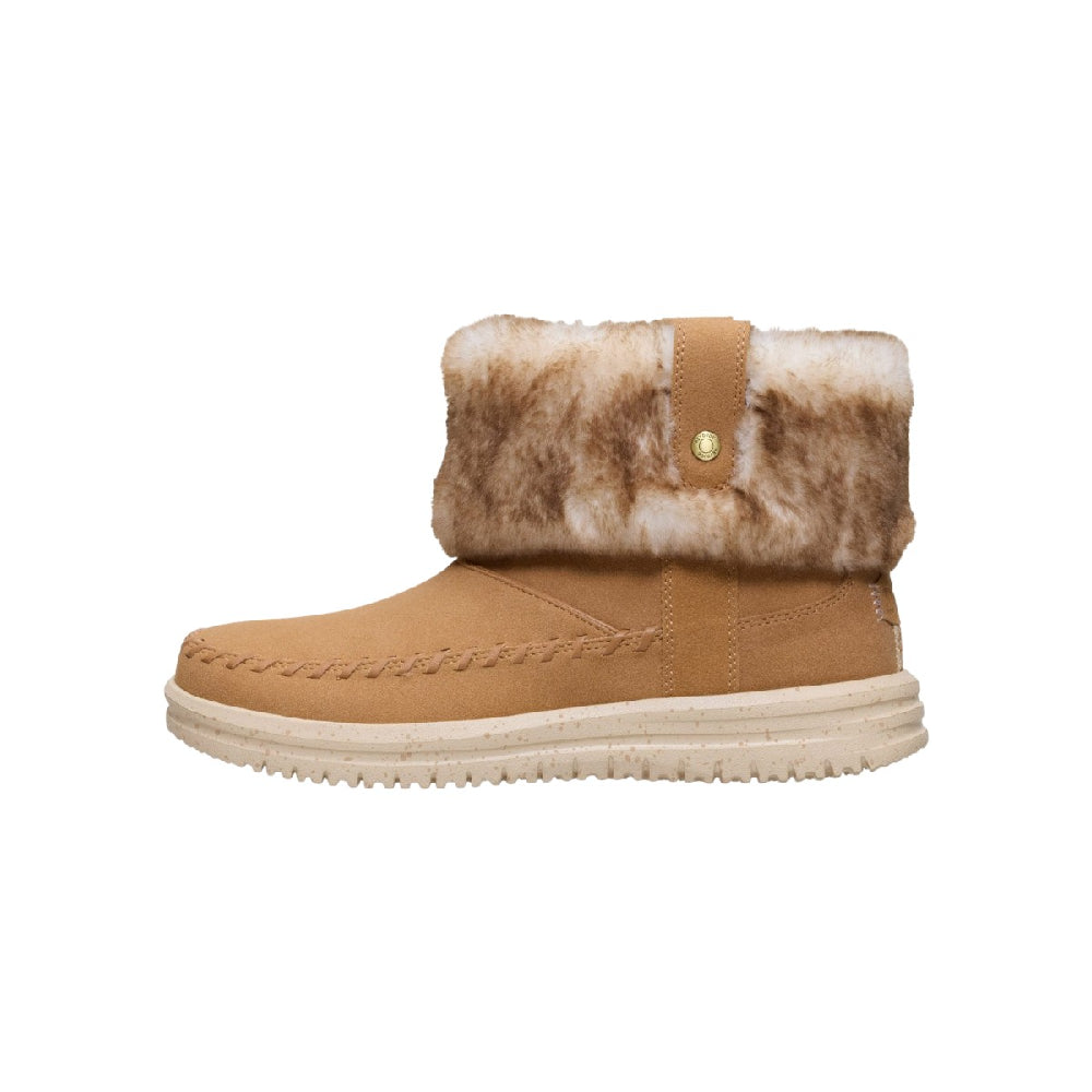 HEY DUDE Camden Cuff Classic Cozy Boots Brown 44283-21N