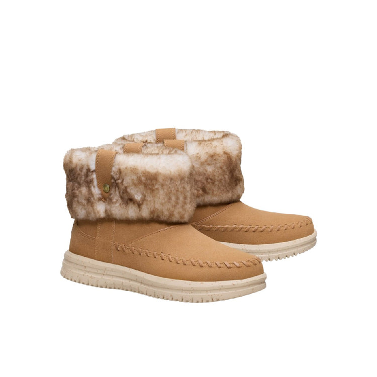 HEY DUDE Camden Cuff Classic Cozy Boots Brown 44283-21N