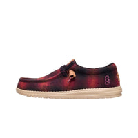 HEY DUDE Wally Cozy Plaid Shoes Red Black 44341-6RQ