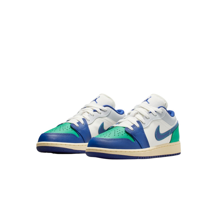 JORDAN Air Jordan 1 Low White Blue Green Sneakers GS 553560-147