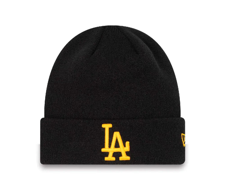 NEW ERA La Dodgers League Essentials Black Cuff Beanie Hat 60292604