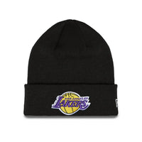 NEW ERA NBA LA Lakers Essential Black Cuff Knit Beanie Hat 60348856