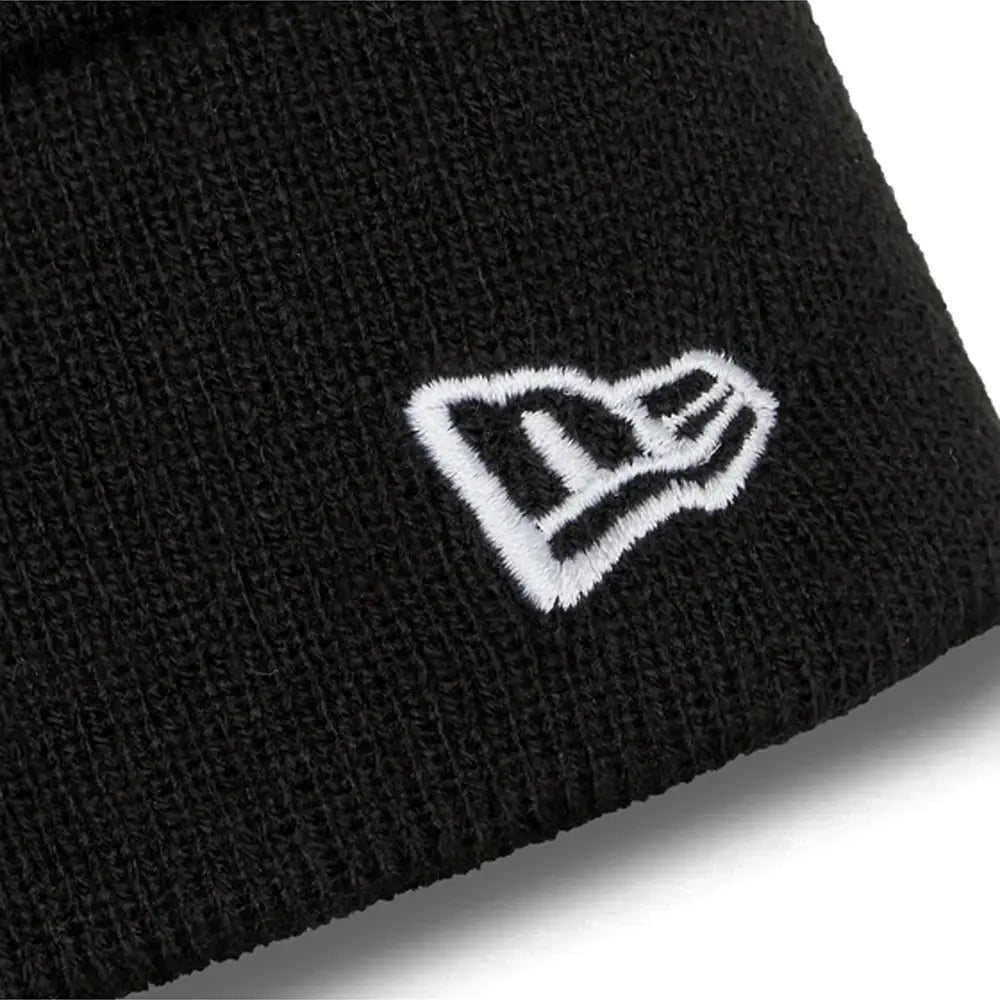 NEW ERA NBA LA Lakers Essential Black Cuff Knit Beanie Hat 60348856