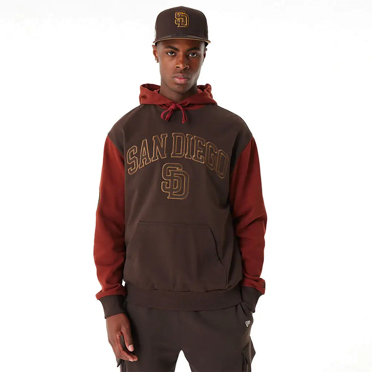 NEW ERA San Diego Padres Mlb Heritage Brown Oversized Hoodie 60424436