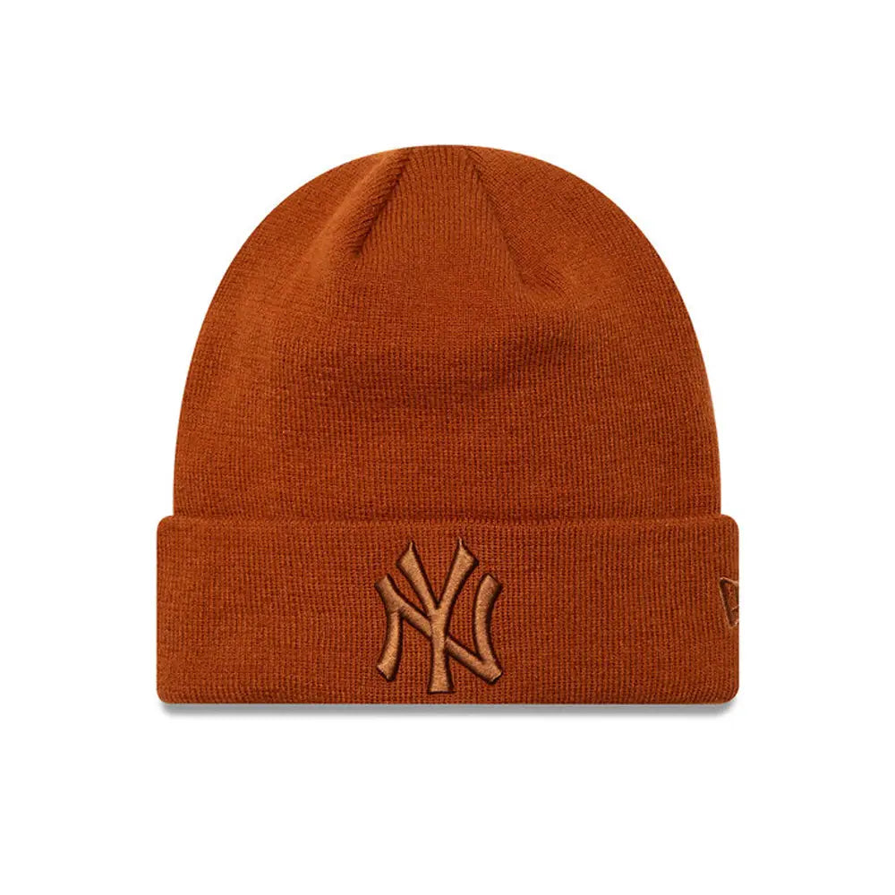 NEW ERA New York Yankees League Essential Brown Cuff Knit Beanie Hat 60580735