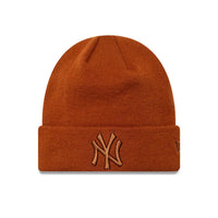 NEW ERA New York Yankees League Essential Brown Cuff Knit Beanie Hat 60580735