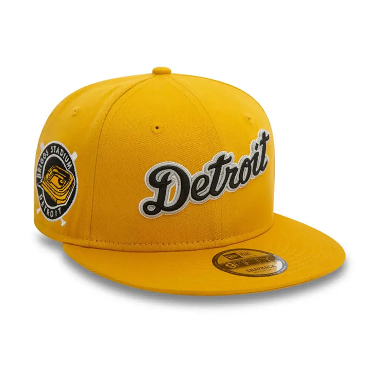 NEW ERA Detroit Tigers Wordmark Patch Dark Yellow 9FIFTY Snapback Cap 60580804