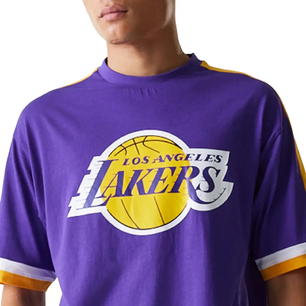 NEW ERA NBA Panel LA Lakers Oversized T-Shirt Purple 60596252
