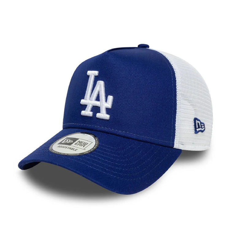 NEW ERA LA Dodgers MLB Side Patch Dark Blue 9FORTY A-Frame Trucker Adjustable Cap 60667443
