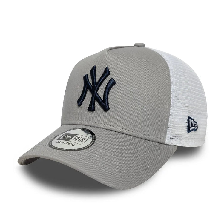 NEW ERA New York Yankees MLB Side Patch Grey 9FORTY A-Frame Trucker Adjustable Cap 60667444