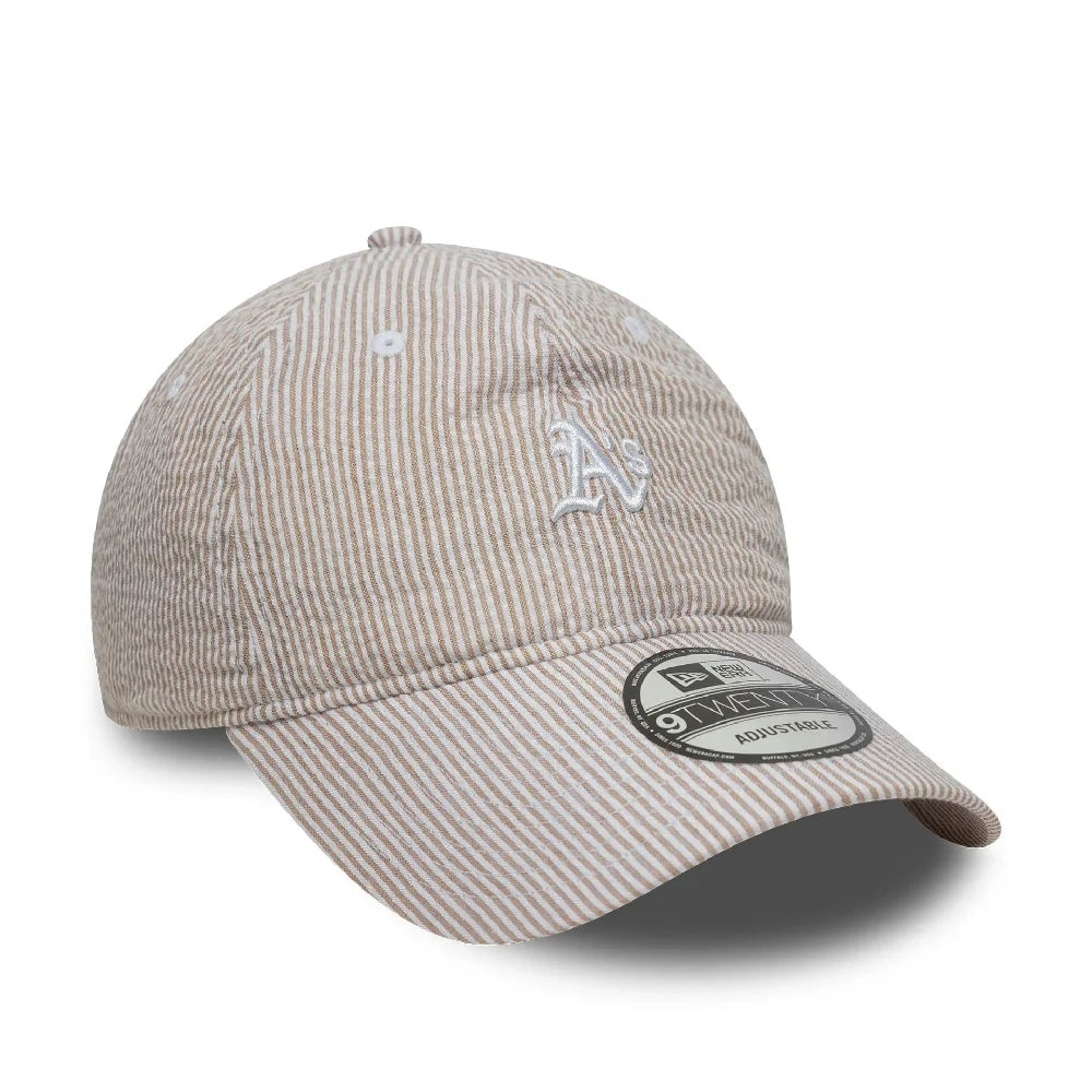 NEW ERA Athletics MLB Seersucker Light Beige 9TWENTY Adjustable Cap 60667565