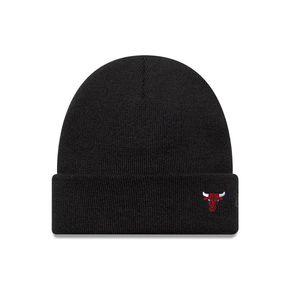 NEW ERA Chicago Bulls NBA Mini Logo Black Cuff Knit Beanie Hat 60691109