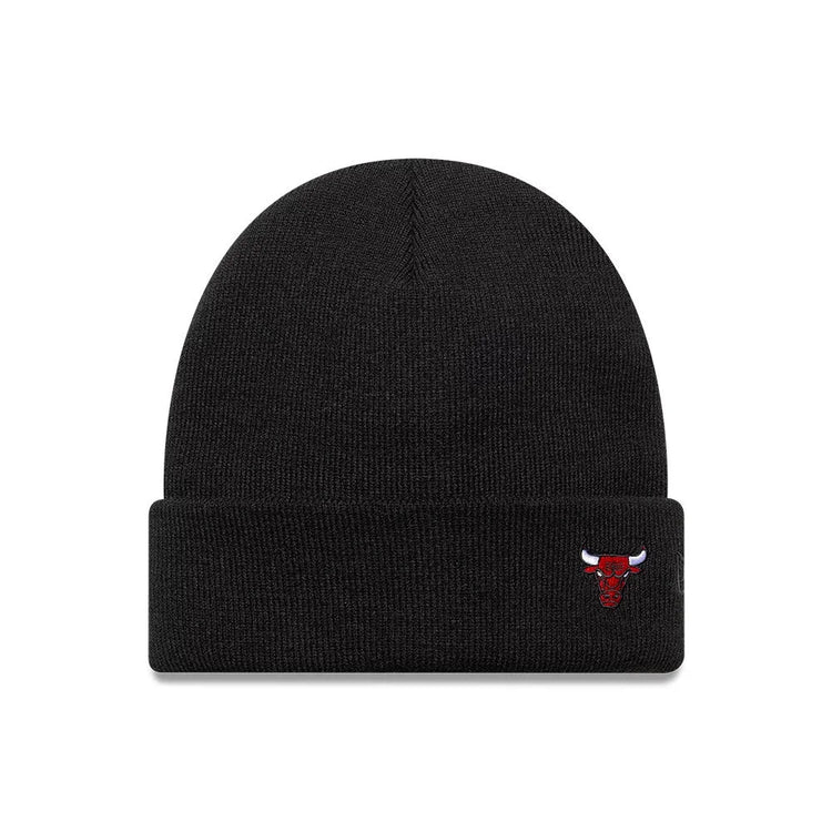 NEW ERA Chicago Bulls NBA Mini Logo Black Cuff Knit Beanie Hat 60691109
