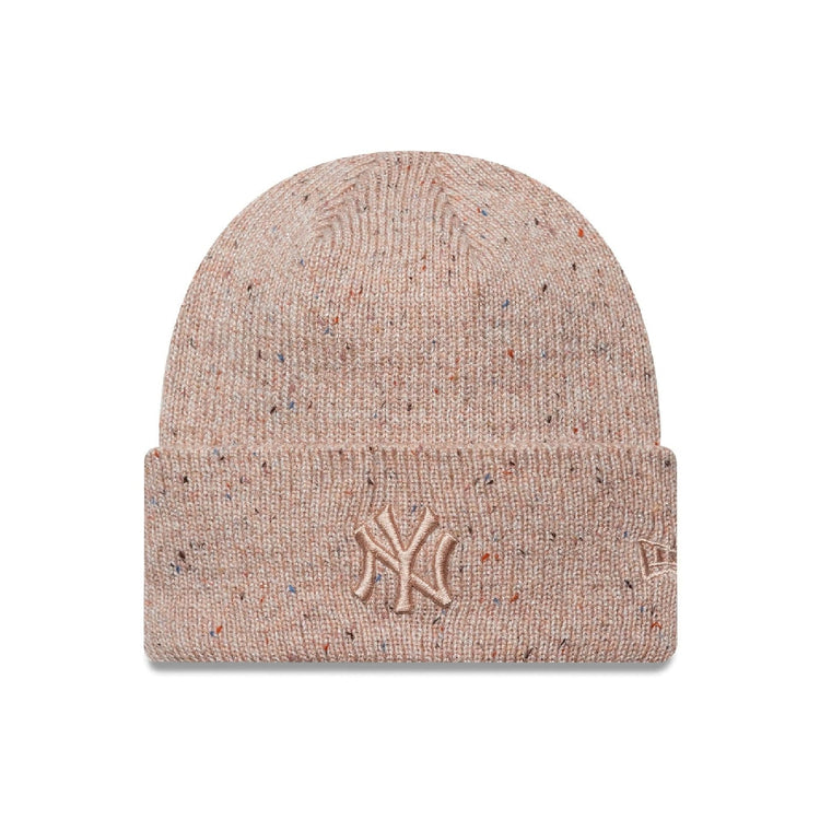 NEW ERA New York Yankees Womens MLB Glitter Pastel Pink Cuff Knit Beanie Hat 60691293