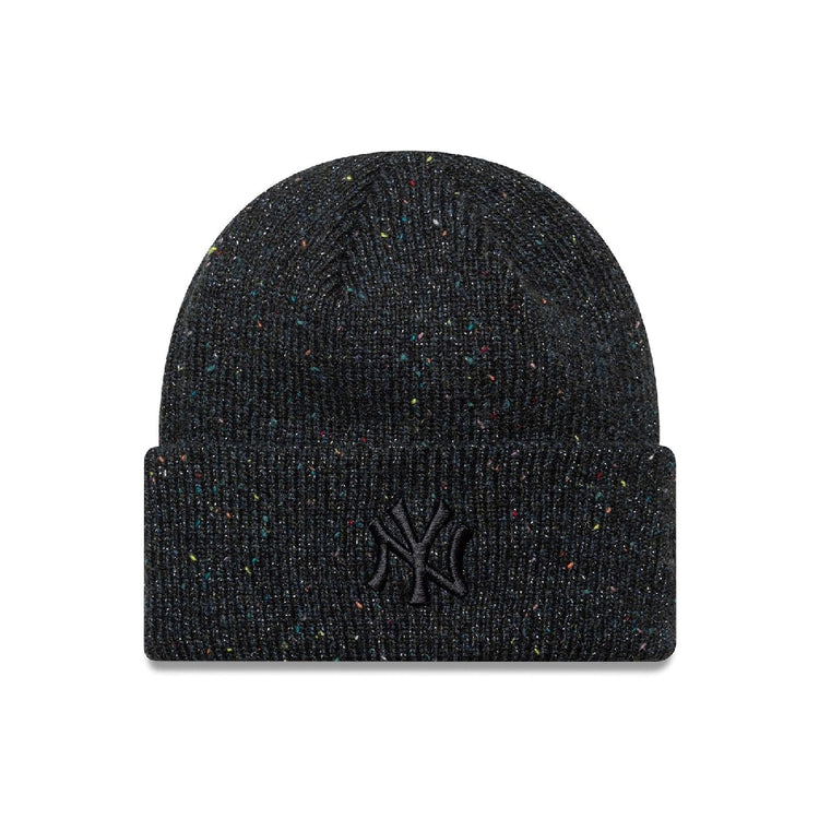 NEW ERA New York Yankees Womens MLB Glitter Black Cuff Knit Beanie Hat 60691294