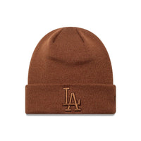 NEW ERA LA Dodgers MLB League Essential Brown Cuff Knit Beanie Hat 60691384