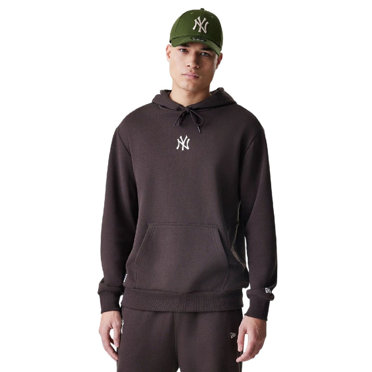 NEW ERA New York Yankees MLB Midi League Essential Dark Brown Oversized Pullover Hoodie 60758689