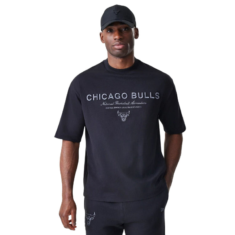 NEW ERA Chicago Bulls NBA Linear Black T-Shirt 60758744