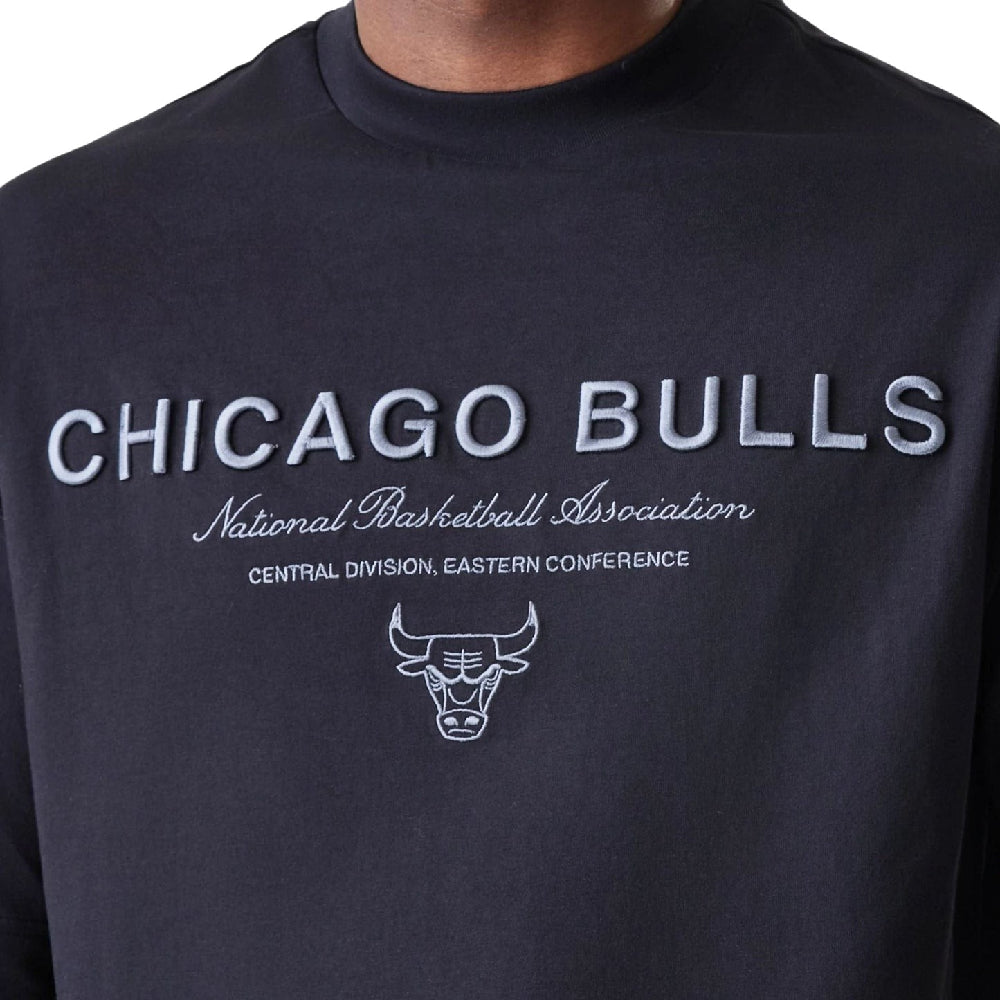 NEW ERA Chicago Bulls NBA Linear Black T-Shirt 60758744
