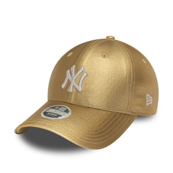 NEW ERA New York Yankees Womens MLB Metallic Gold 9FORTY Adjustable Cap 60758958
