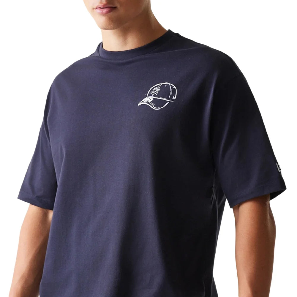 NEW ERA New York Yankees MLB Baseball Graphic Navy Oversized T-Shirt 60771579
